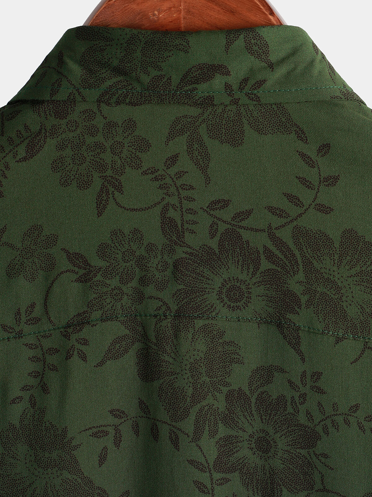 Camicia a maniche corte con motivo floreale retro anni '70 per uomo