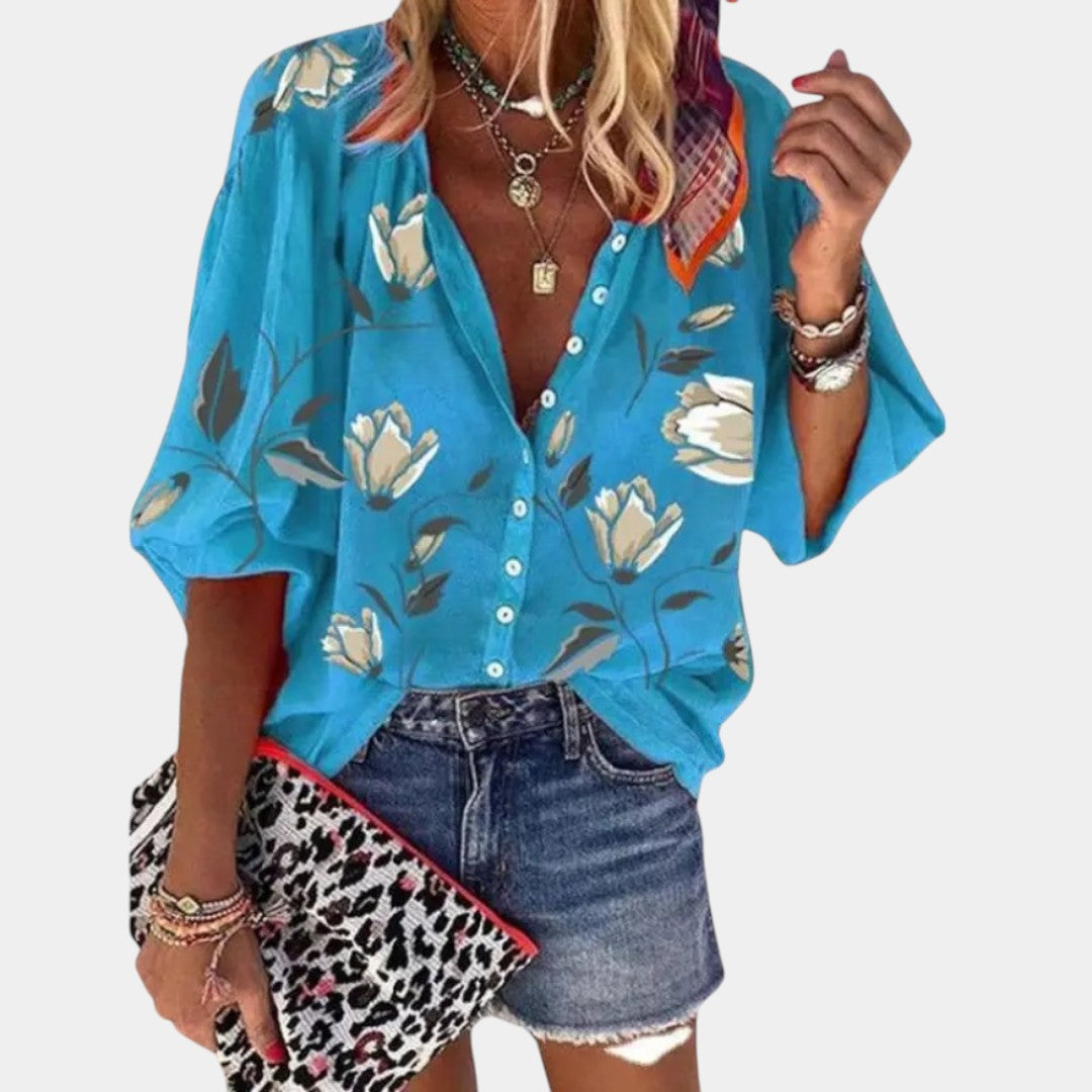 Mila™ | Blusa estiva con stampa floreale per donna