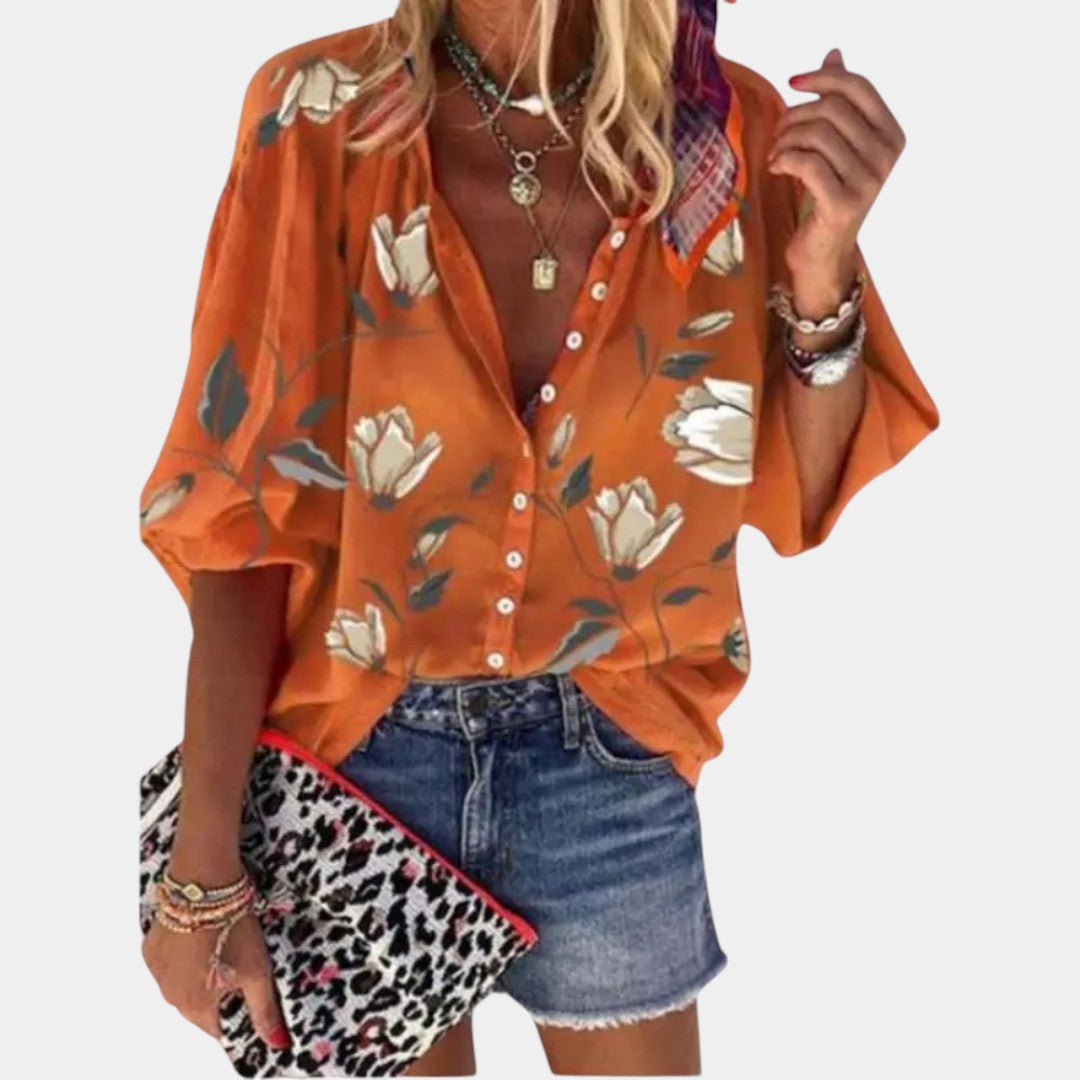 Mila™ | Blusa estiva con stampa floreale per donna