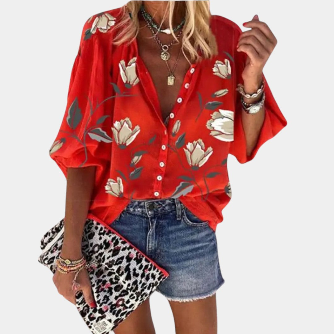 Mila™ | Blusa estiva con stampa floreale per donna