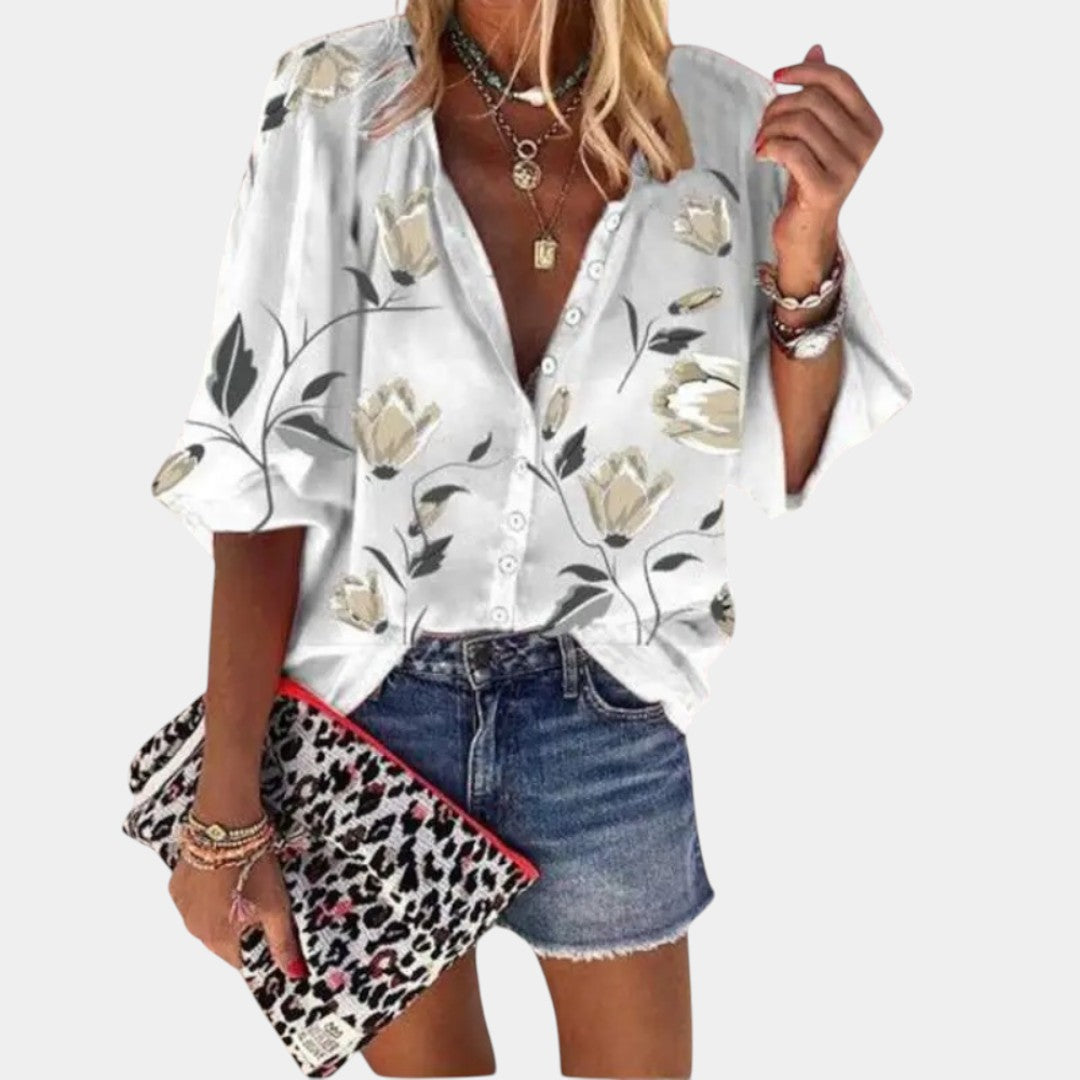 Mila™ | Blusa estiva con stampa floreale per donna