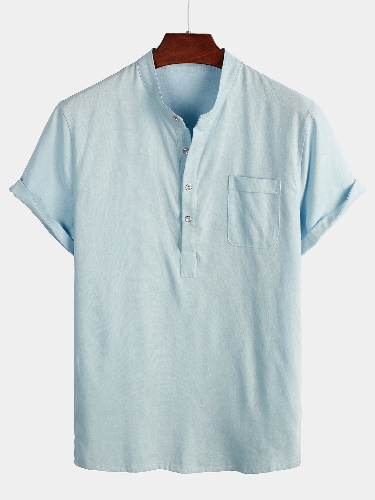 Camicia da uomo in lino cotone bianca