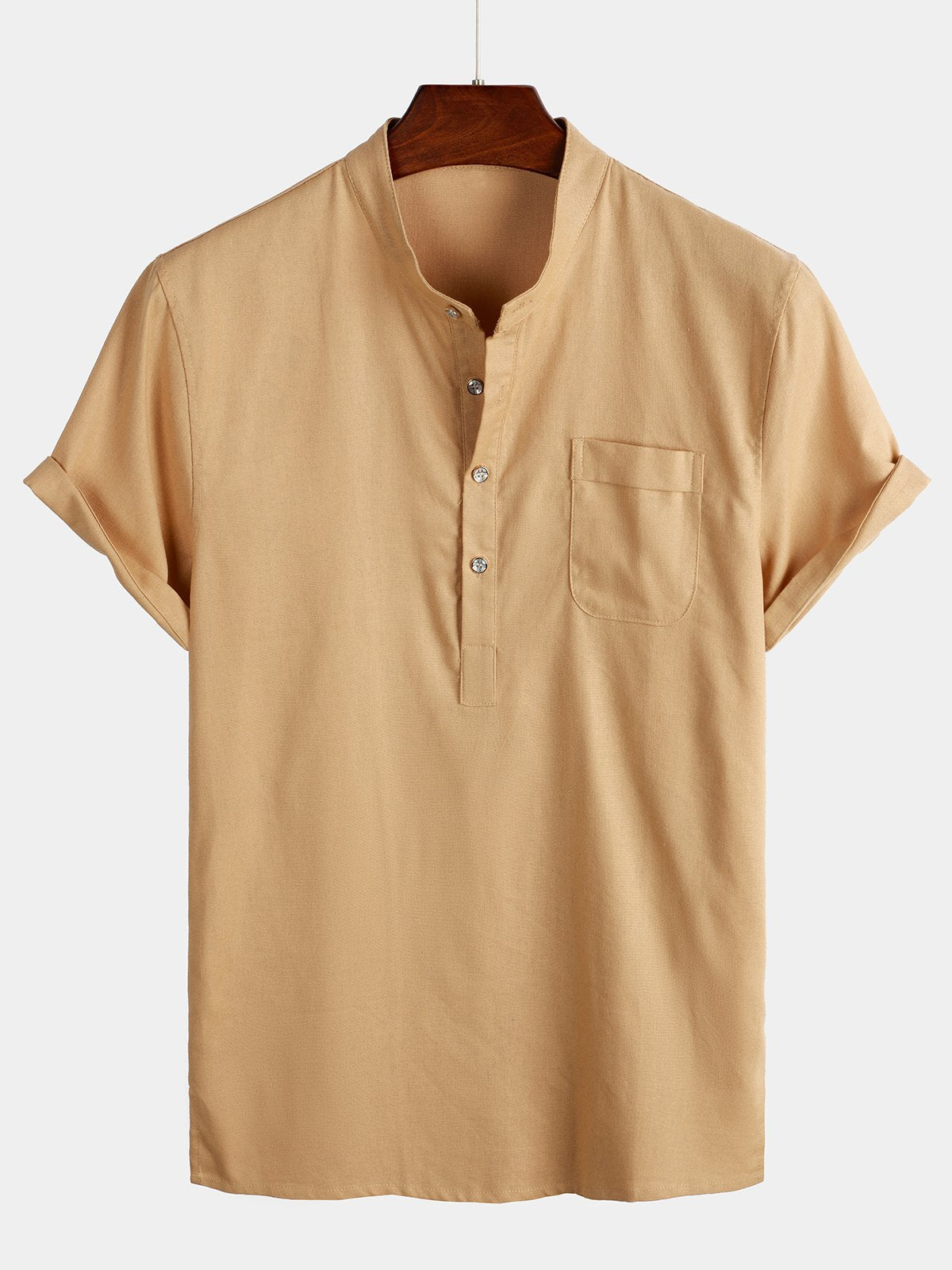 Camicia da uomo in lino cotone bianca