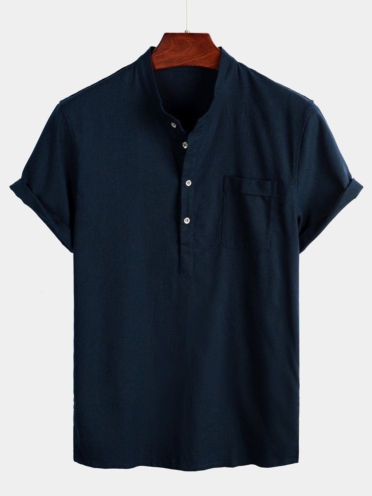 Camicia da uomo in lino cotone bianca