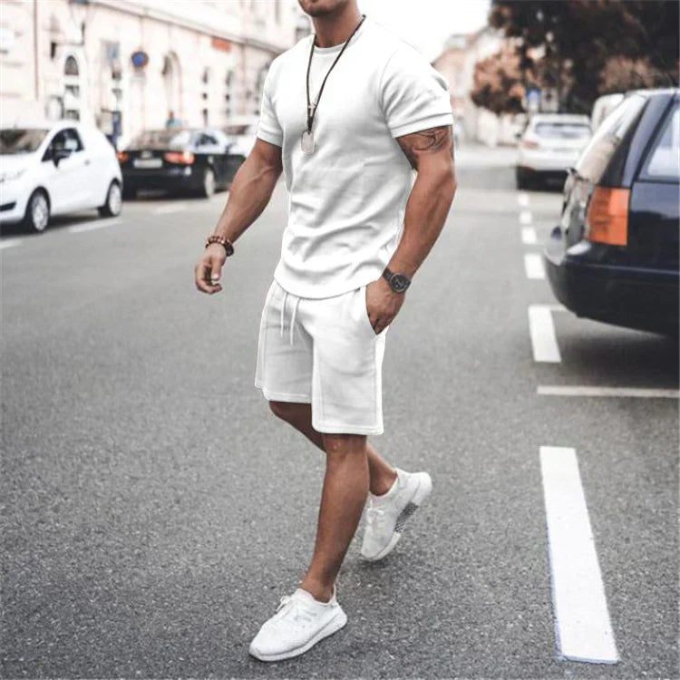 Vero – Set estivo da uomo con top leggero e pantaloni corti