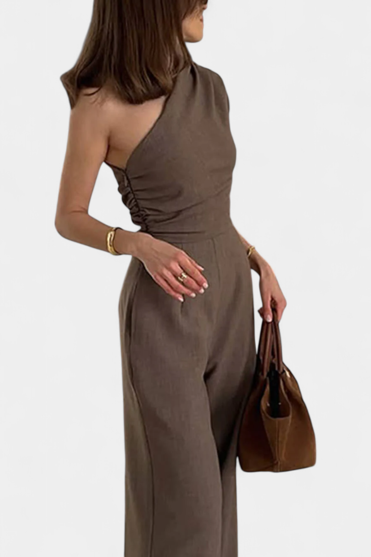 Magnolia™ | Abito monospalla con drappeggi eleganti