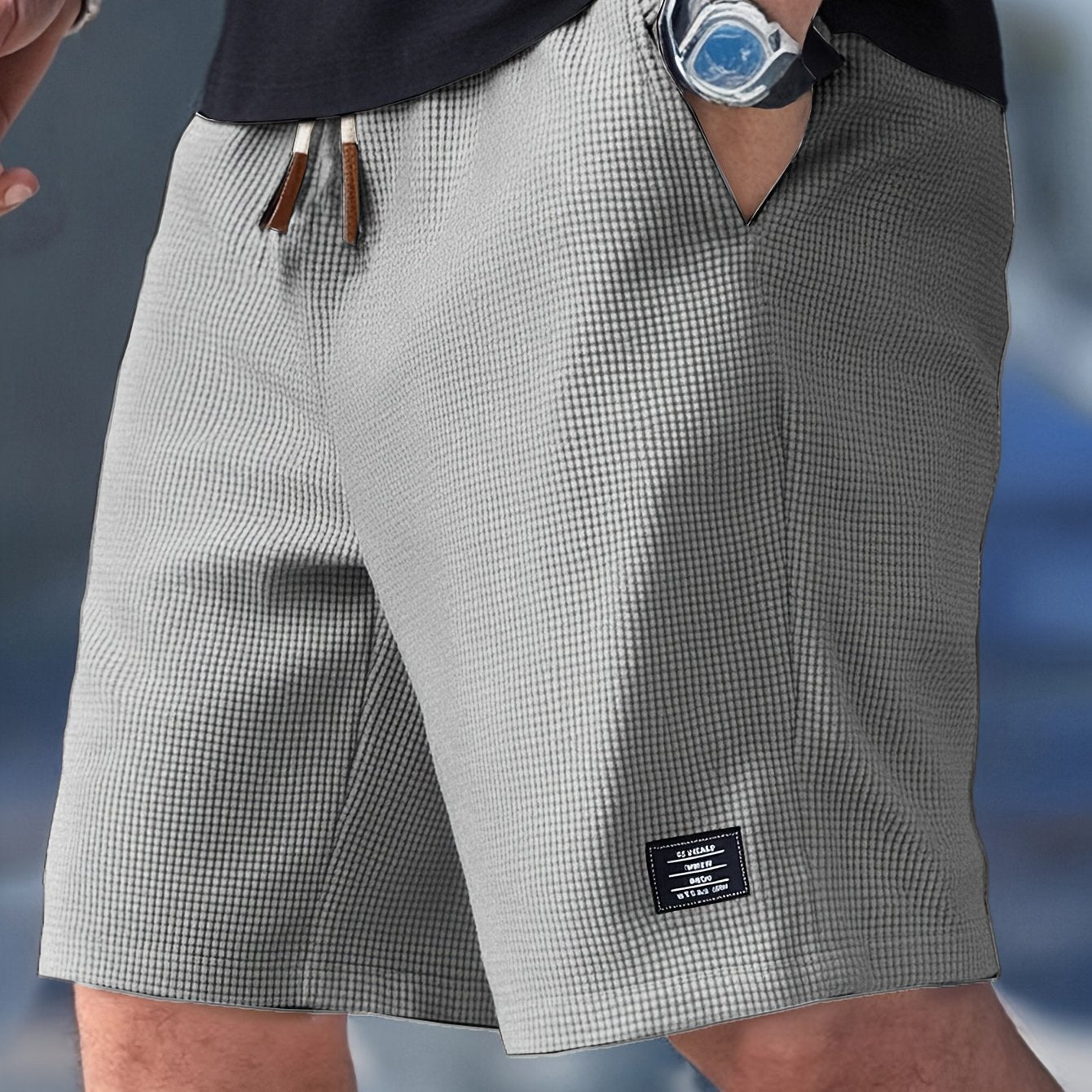 George | Pantaloni Corti Estivi in Maglia Waffle