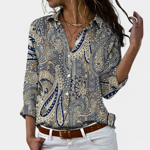 Tess™ | Camicetta da donna con maniche lunghe e stampa elegante