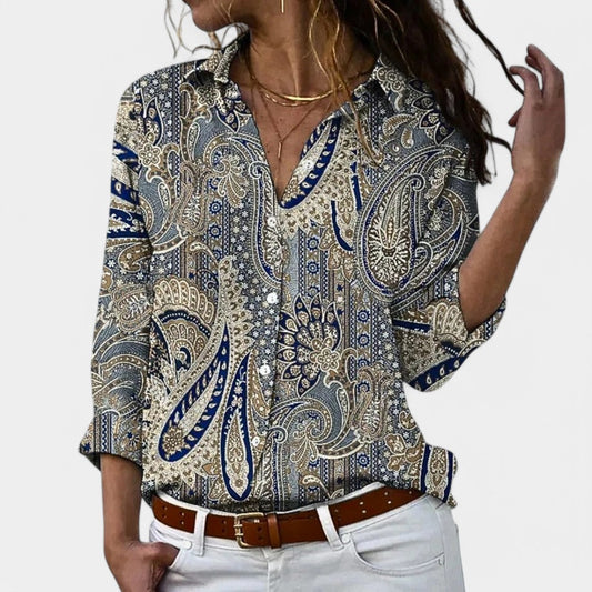 Tess™ | Camicetta da donna con maniche lunghe e stampa elegante