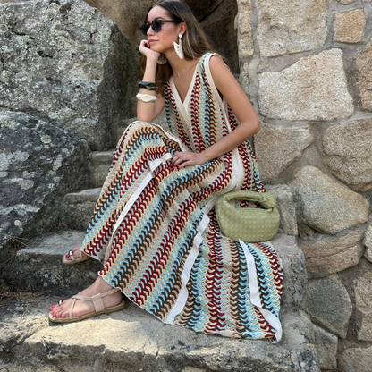 Elena™ | Maxi Abito Etnico Scivolato