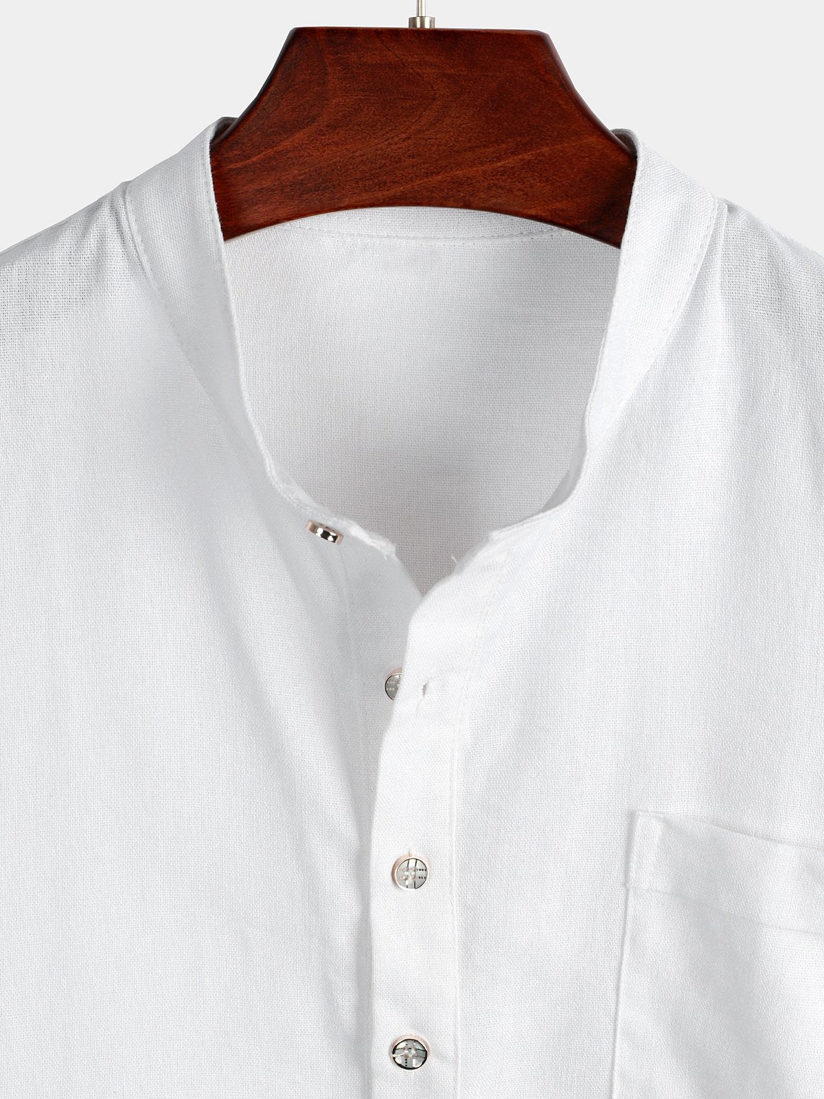 Camicia da uomo in lino cotone bianca