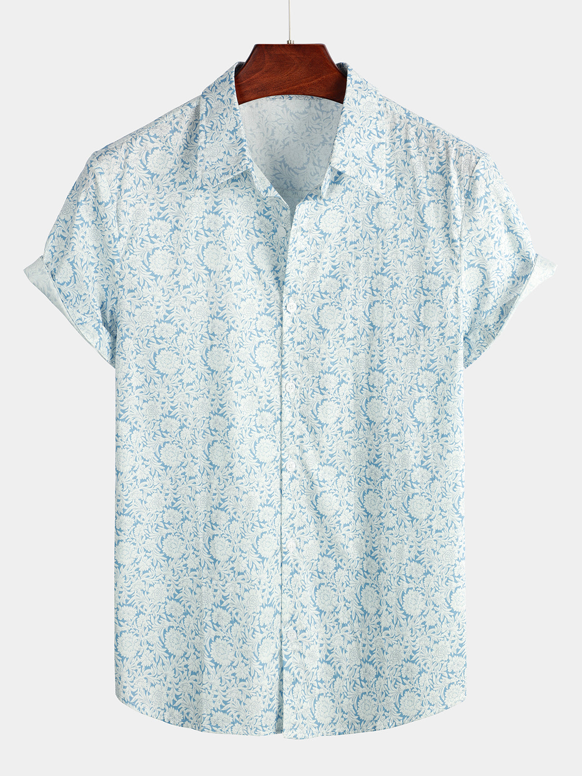 Camicia da uomo a maniche corte in cotone