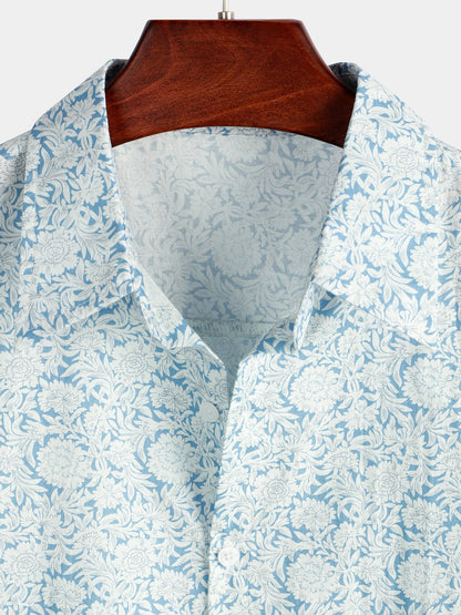 Camicia da uomo a maniche corte in cotone