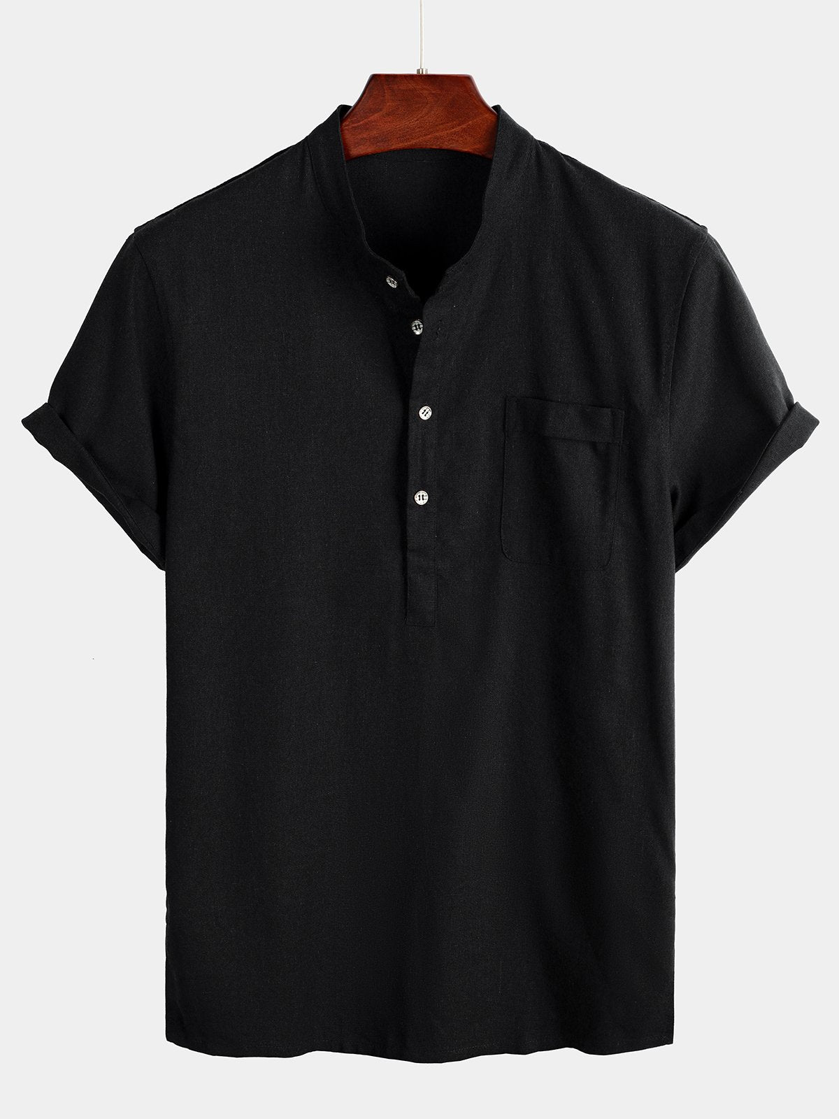 Camicia da uomo in lino cotone bianca