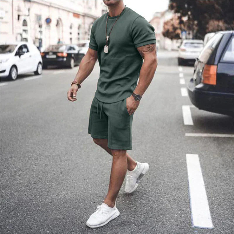Vero – Set estivo da uomo con top leggero e pantaloni corti