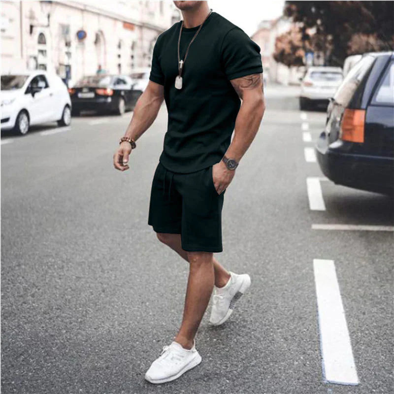 Vero – Set estivo da uomo con top leggero e pantaloni corti