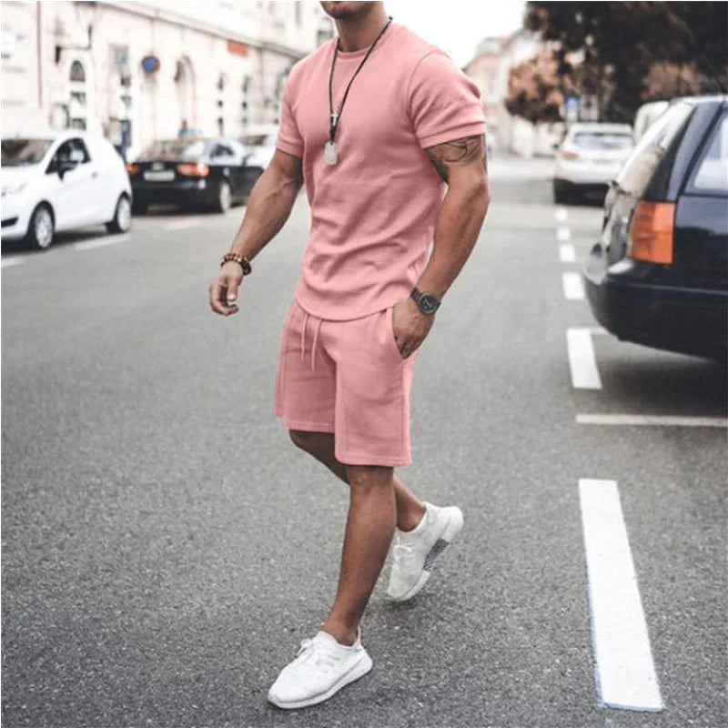 Vero – Set estivo da uomo con top leggero e pantaloni corti
