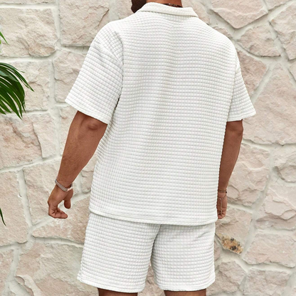 Set da tempo libero in maglia waffle